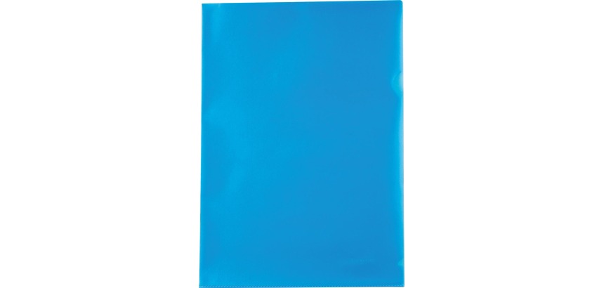 Pergamy pochette coin, ft A4, PP de 120 micron, paquet de 25 pièces, bleu