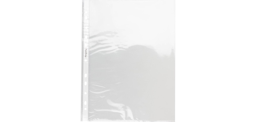 Pergamy geperforeerde showtas, ft A4, 11-gaatsperforatie, glasheldere PP van 60 micron, pak van 100 stuks