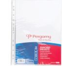 Pergamy geperforeerde showtas, ft A4, 11-gaatsperforatie, glasheldere PP van 60 micron, pak van 100 stuks