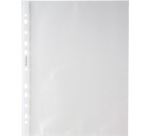 Pergamy pochette perforée, ft A4, perforation 11 trous, PP grainée de 50 micron, paquet de 100 pièces