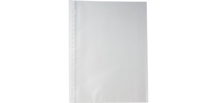 Pergamy pochette perforée, A4, perforation 23 trous, PP grainée de 60 micron, paquet de 100 pièces
