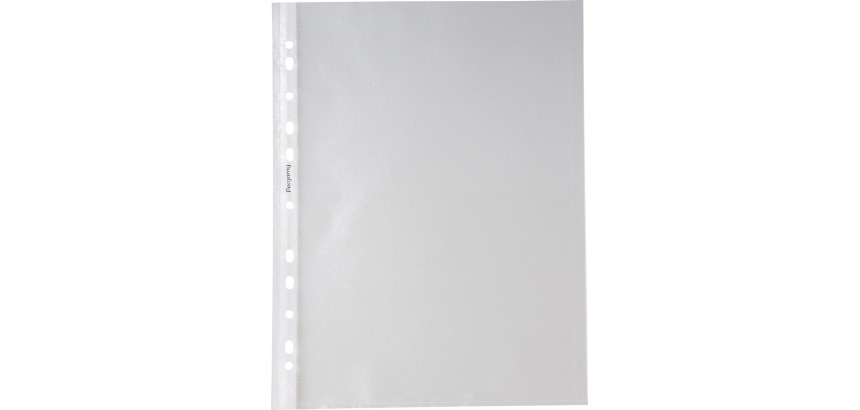 Pergamy pochette perforée, ft A4, perforation 11 trous, PP grainée de 60 micron, paquet de 200 pièces