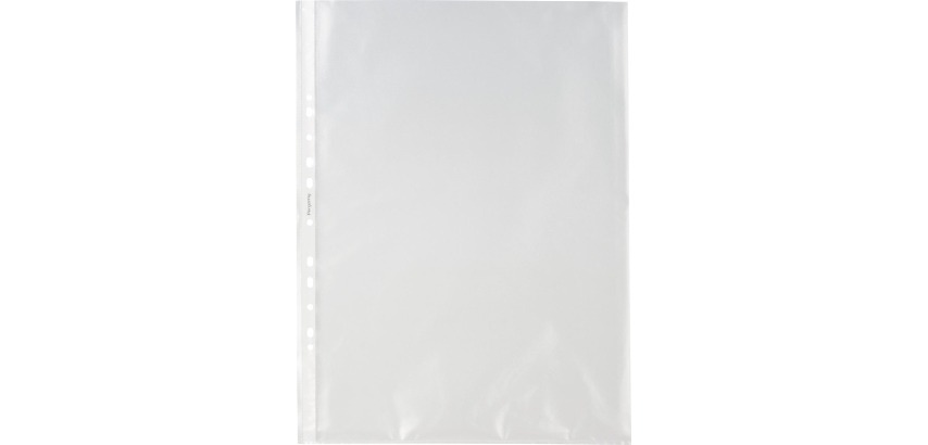 Pergamy perforated sleeve, A3 portrait size, 11-hole perforation, grained PP, pack of 100 pieces