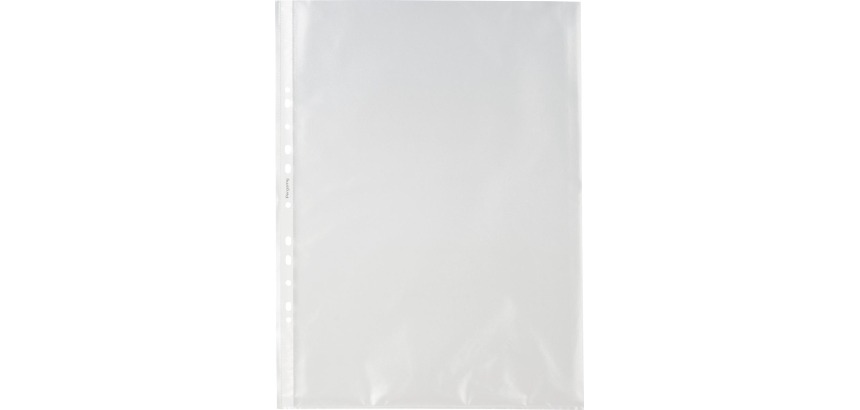 Pergamy pochette perforée, ft A3 portrait, perforation 11 trous, PP grainée, paquet de 100 pièces