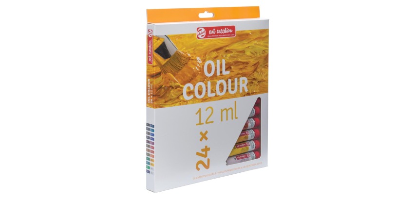 Talens Art Creation olieverf tube van 12 ml, set van 24 tubes in geassorteerde kleuren