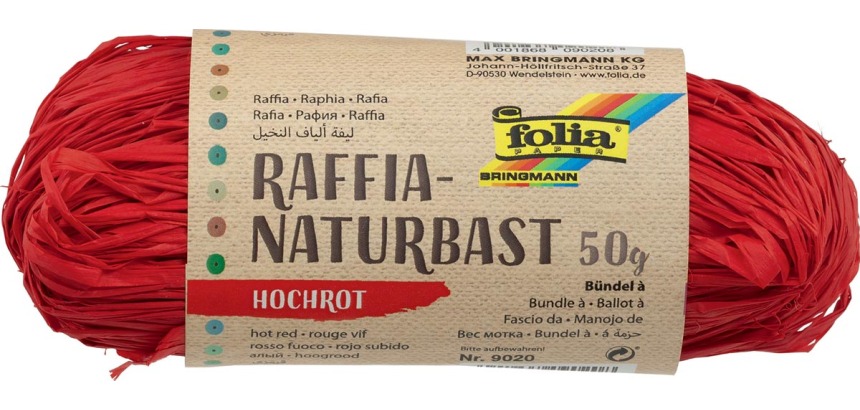Folia raphia rouge foncé