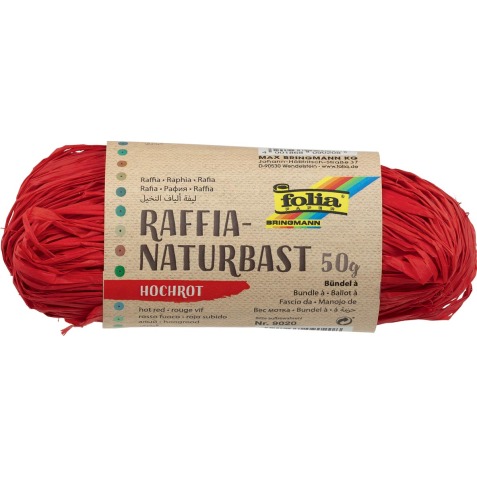 Folia raffia donkerrood