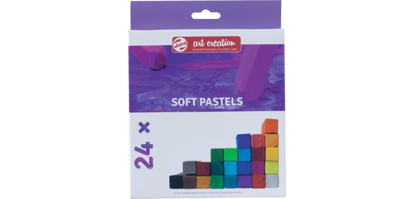 Talens Art Creation pastels tendres, boîte de 24 pièces en couleurs assorties