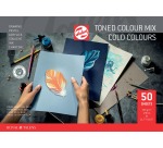 Talens gekleurd tekenpapier, 180 g, ft 29,7 x 42 cm, A3, geassorteerde koude kleuren, blok van 50 vel