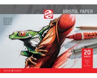 Talens Bristol papier, 250 g, ft 21 x 29,7 cm, A4, bloc de 20 feuilles
