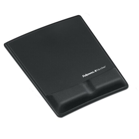 Fellowes Health-V Fabrik tapis de souris avec repose-poignets, noir