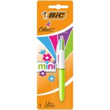 Bic 4 Colours Mini stylo bille 4 couleurs, medium, 4 couleurs d'encre pastel, sous blister