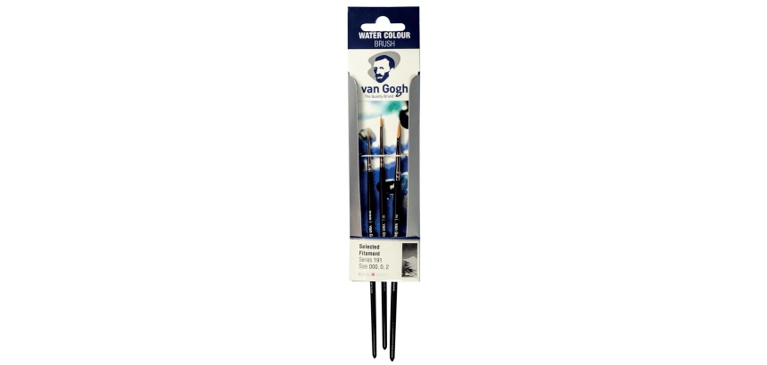 Van Gogh 191 small watercolor brush set, set of 3 brushes