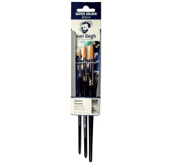 Van Gogh set de pinceau aquarelle 191 moyen, set de 3 pinceaux