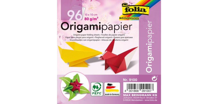 Folia vouwpapier, ft 10 x 10 cm, pak van 100 vel