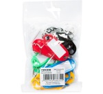 OFFICE products porte-clés, couleurs assorties, sachet suspendu plastique de 6 pièces