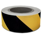 Ruban de signalisation, ft 50 mm x 60 m, noir/jaune