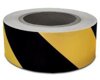 Ruban de signalisation, ft 50 mm x 60 m, noir/jaune