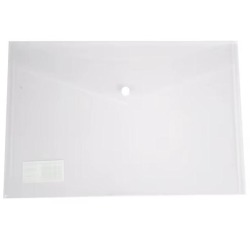 Pochette documents, A3, PP transparent, fermeture velcro, paquet de 5 pièces