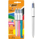Bic 4 Colours Shine ballpoint pen 4 colors, medium, 4 classic ink colors, pack of 3 pieces