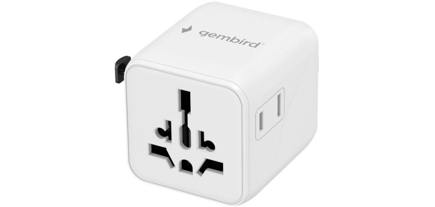 Gembird adaptateur mondial, blanc