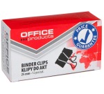 OFFICE products foldbackclip, zwart, 25 mm, doos van 12 stuks