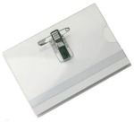Badge avec clip combiné, ft 58 x 90 mm, boîte de 50 pièces