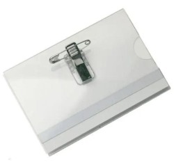 Badge avec clip combiné, ft 58 x 90 mm, boîte de 50 pièces