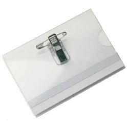 Badge avec clip combiné, ft 58 x 90 mm, boîte de 50 pièces