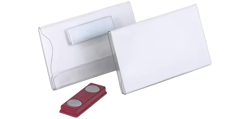 Badge avec aimant, ft 60 x 90 mm, boîte de 20 pièces