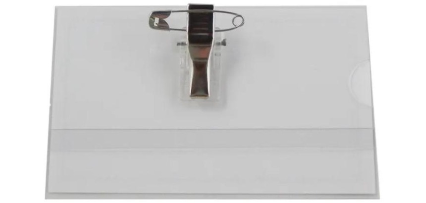 Badge met combiklem, ft 58 x 90 mm, doos van 100 stuks, inclusief etiketten
