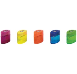 M+R taille-crayon Elliptic Swing, 2 gaats, avec réservoir, boîte de 10 pièces, couleurs assorties