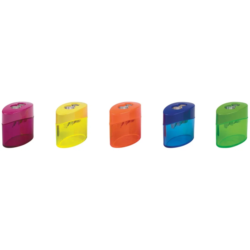 M+R taille-crayon Elliptic Swing, 2 gaats, avec réservoir, boîte de 10  pièces, couleurs assorties sur