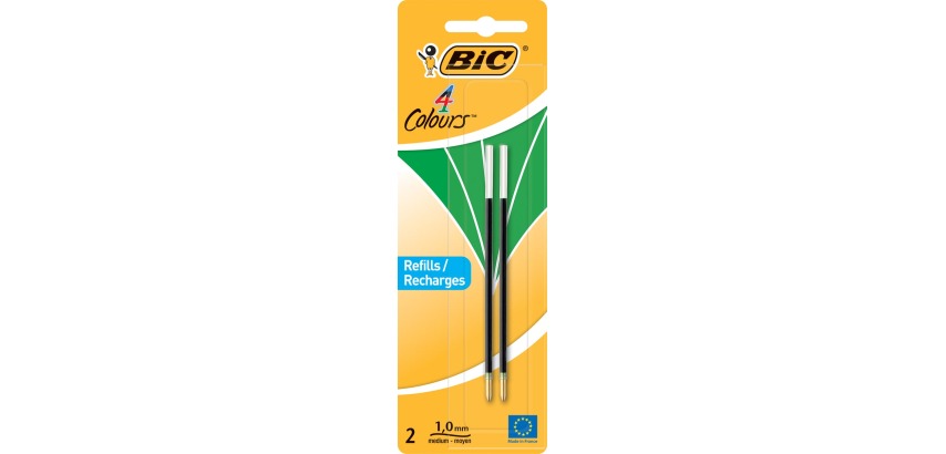 Bic Nachfüllung für Kugelschreiber 4 Colours Medium, Blisterpackung mit 2 Stück, grün