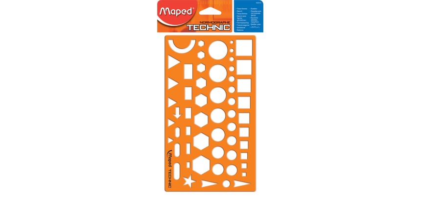 Maped template, various figures, blister pack