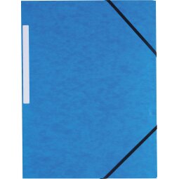 Pergamy chemise à élastiques, à 3 rabats, bleu foncé, paquet de 10