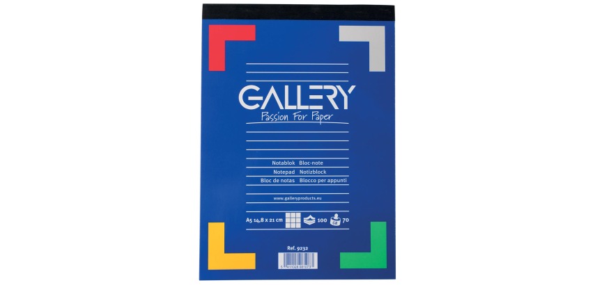 Gallery Notizblock, Format A5, kariert 5 mm
