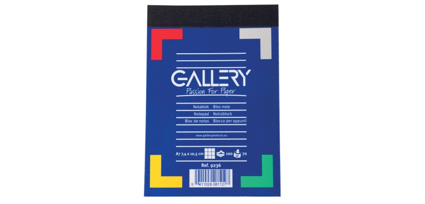 Gallery notebook, size A7, 5 mm grid, 70 g/m²