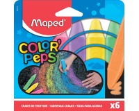 Maped stoepkrijt Color'Peps, etui van 6 stuks