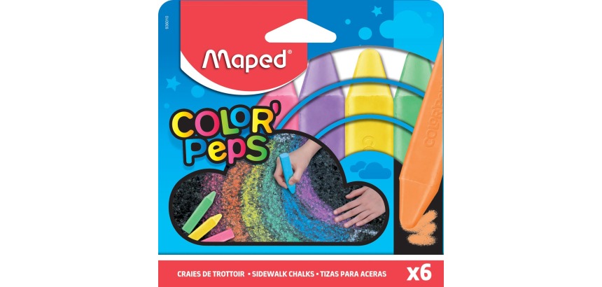 Maped craies de trottoir Color'Peps, étui de 6 pièces