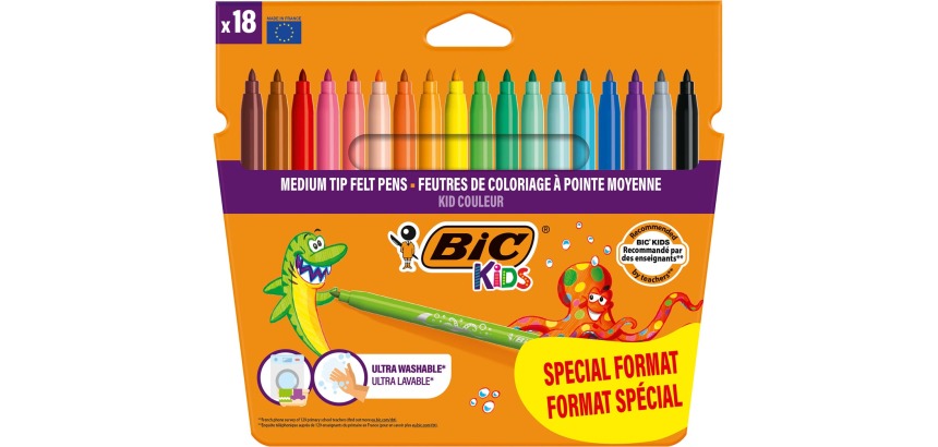 Bic Kids Color Felt Pens, pack of 14 + 4 free
