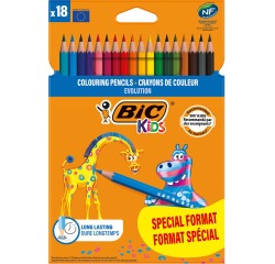 Bic Kids crayon de couleur Evolution, blister de 14 + 4 gratuit