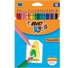 Bic Kids Tropicolors colored pencils, 18 pencils in a cardboard case