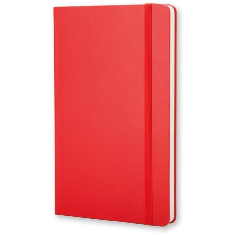 Moleskine notitieboek, ft 9 x 14 cm, effen, harde cover, 192 blad, rood