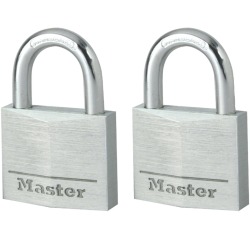 De Raat Master Lock hangslot met sleutelslot, model 9130EURT, pak van 2 stuks