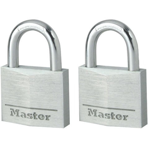 De Raat Master Lock cadenas avec serrure à clé, modèle 9130EURT, paquet de 2 pièces