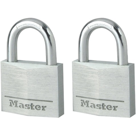 De Raat Master Lock cadenas avec serrure à clé, modèle 9130EURT, paquet de 2 pièces