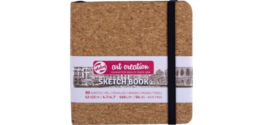 Talens Art Creation sketchbook Cork, 140 gsm, 12 x 12 cm, 80 sheets