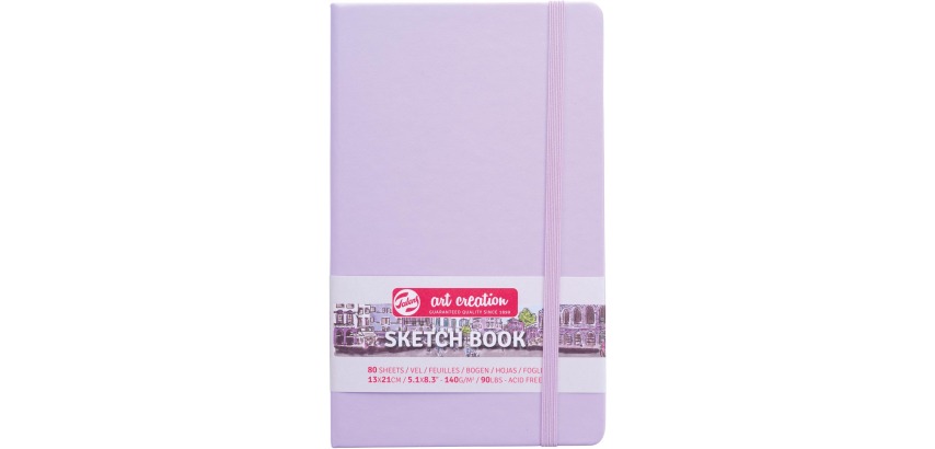 Talens Art Creation sketchbook, pastel purple, size 13 x 21 cm