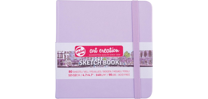 Talens Art Creation carnet de croquis, violet pastel, ft 12 x 12 cm